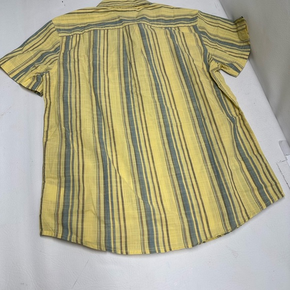 PRANA Groveland Popover Striped Yellow and blue Men's Shirt - Picture 4 of 8